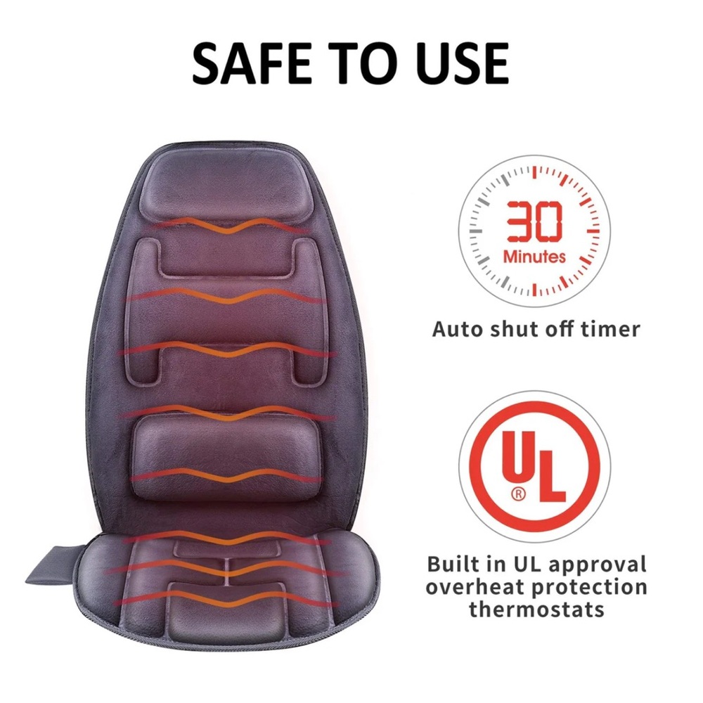 Snailax Vibration Back Massager with Heat SL-126 - Picture 7 of 8